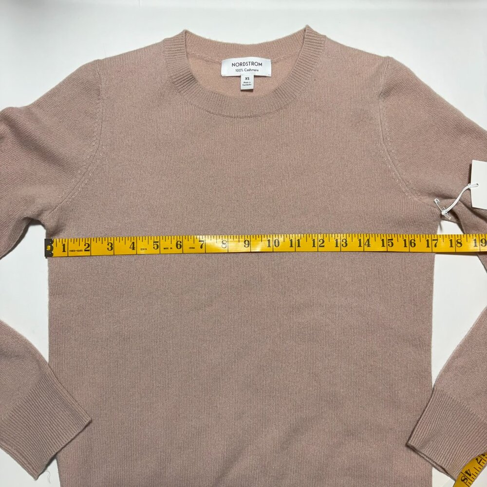 Nordstrom 100% Cashmere Crewneck Sweater – Tan Memoir – XS (NWT) - Picture 7 of 9